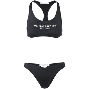 Philosophy di Lorenzo Serafini, Dames, Badkleding, Zwart, Maat: S