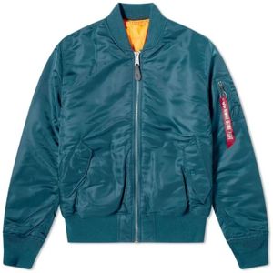 Alpha Industries, Heren, Jassen, Blauw, Maat: XL Nylon,