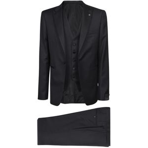 Tagliatore, Heren, Pakken, Zwart, Maat: XL Wol,