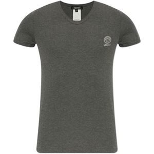 Versace, Heren, Tops, Grijs, Maat: L Katoen,