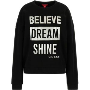 Guess, Heren, Sweatshirts & Hoodies, Zwart, Maat: XS Katoen,