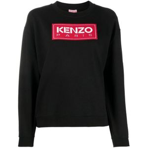 Kenzo, Dames, Sweatshirts & Hoodies, Zwart, Maat: XS Katoen,