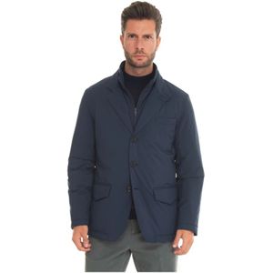 Fay, Heren, Jassen, Blauw, Maat: 3XL Polyamide,