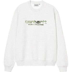 Carhartt Wip, Heren, Sweatshirts & Hoodies, Grijs, Maat: XS Katoen,
