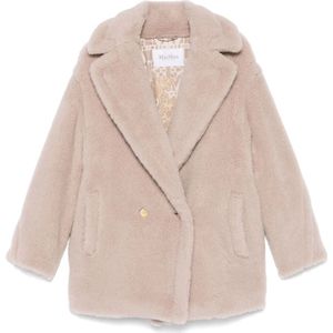 Max Mara, Dames, Jassen, Beige, Maat: L Leer,