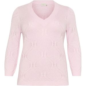Kaffe Curve, Dames, Truien, Roze, Maat: L Katoen,