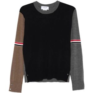 Thom Browne, Heren, Truien, Veelkleurig, Maat: XL Wol,