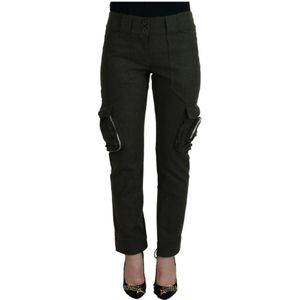 Ermanno Scervino, Dames, Broeken, Groen, Maat: XS Wol,