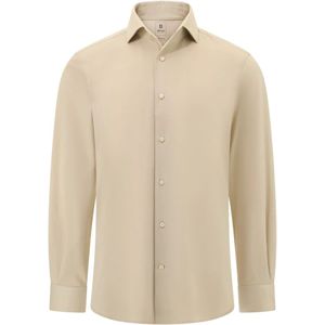 Boggi Milano, Heren, Overhemden, Beige, Maat: XS Jersey,