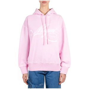 Msgm, Dames, Sweatshirts & Hoodies, Roze, Maat: S Katoen,