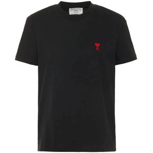 Ami Paris, Dames, Tops, Zwart, Maat: S Katoen,