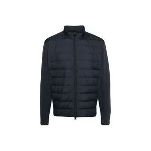 Woolrich Blauwe Sweaters met Hoge Kraag en Ritssluiting , Blue , Heren , Maat: L