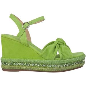 Alma EN Pena, Dames, Schoenen, Groen, Maat: 39 EU Leer,