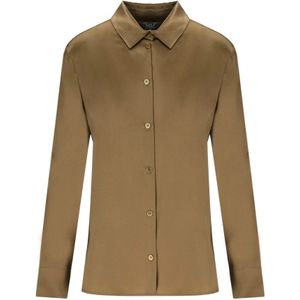 Max Mara, Dames, Blouses & Shirts, Bruin, Maat: M Zijde,
