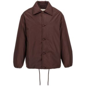 Jil Sander, Heren, Jassen, Bruin, Maat: L Poliester,