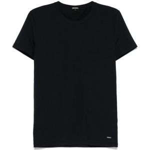 Zegna, Heren, Tops, Blauw, Maat: M Modal,