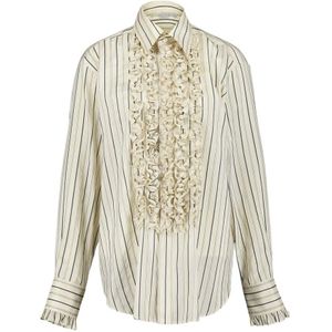 Stella McCartney, Dames, Blouses & Shirts, Beige, Maat: 2XS Zijde,
