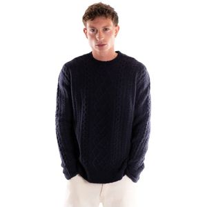 Paolo Pecora, Heren, Truien, Blauw, Maat: M Wol,