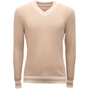 Eleventy, Heren, Truien, Beige, Maat: S Katoen,