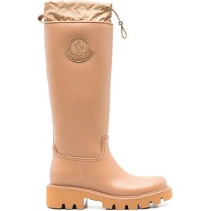 Moncler Bruine Waterdichte Kniehoge Kickstream Laarzen , Brown , Dames , Maat: 37 EU