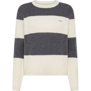 Sun68, Dames, Truien, Veelkleurig, Maat: S Wol,