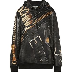 Moschino, Dames, Sweatshirts & Hoodies, Zwart, Maat: XS Poliester,