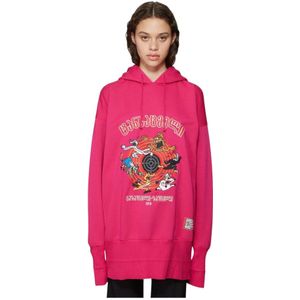 Vetements, Dames, Sweatshirts & Hoodies, Roze, Maat: S Katoen,