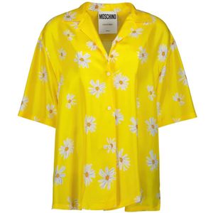 Moschino, Dames, Blouses & Shirts, Geel, Maat: XS Zijde,