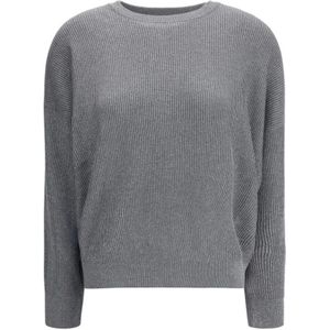 Brunello Cucinelli, Dames, Truien, Grijs, Maat: XS Katoen,