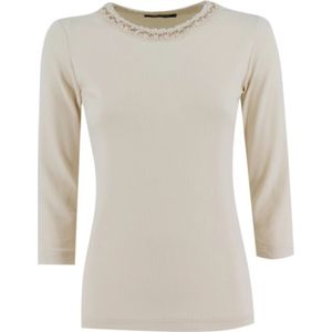 Fabiana Filippi, Dames, Truien, Beige, Maat: S Katoen,