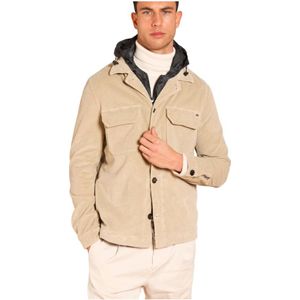 Mason's, Heren, Jassen, Beige, Maat: XL Velours,