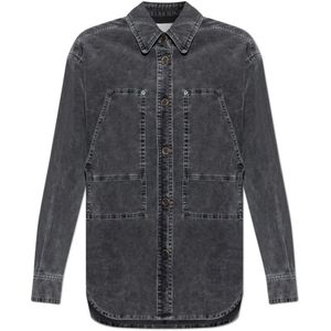 Marant étoile, Dames, Blouses & Shirts, Grijs, Maat: XS Corduroy,