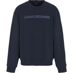 Armani Exchange - Crew-Neck Sweatshirt - Grijs - Stretch Interlock Stof