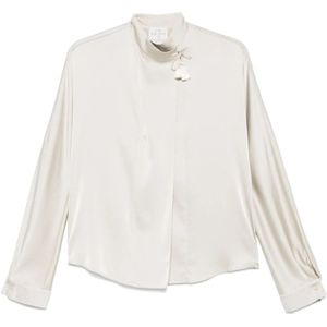 Forte Forte, Dames, Blouses & Shirts, Grijs, Maat: XS Zijde,