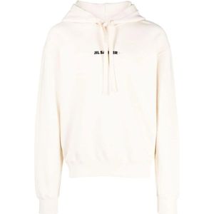 Jil Sander, Heren, Sweatshirts & Hoodies, Beige, Maat: L Katoen,