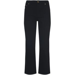 Tory Burch, Dames, Broeken, Zwart, Maat: W25 Katoen,