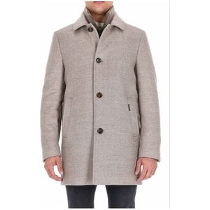 Moorer, Heren, Mantels, Beige, Maat: L Wol,