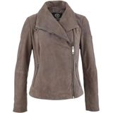 Carlo Colucci - Dal Bella - Leren Jas - Bruin - Dames