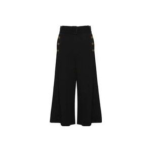 Twinset Zwarte Wijde Korte Broek , Black , Dames , Maat: XS