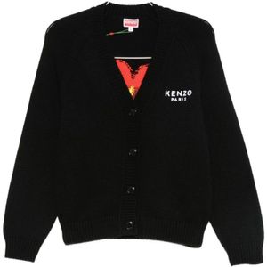 Kenzo, Dames, Truien, Zwart, Maat: XS