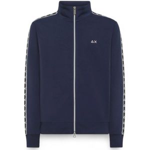 Sun68, Heren, Sweatshirts & Hoodies, Blauw, Maat: 2XL