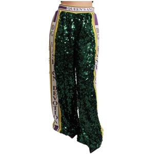Dolce & Gabbana, Dames, Broeken, Groen, Maat: 3XS Zijde,