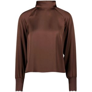 zero - Blouse - Bruin - Blouseshirt - Lange Mouw
