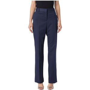 Alberta Ferretti, Dames, Broeken, Blauw, Maat: M Katoen,