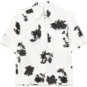 Liviana Conti, Dames, Blouses & Shirts, Wit, Maat: 2XS