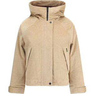 Woolrich, Dames, Jassen, Beige, Maat: XS Corduroy,