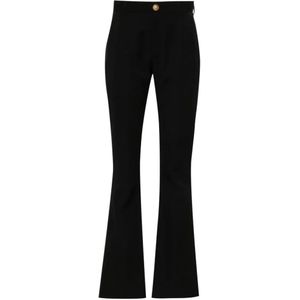 Balmain Wide Broeken , Black , Dames , Maat: S