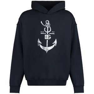 Dolce & Gabbana - Hoodie - Blauw - 100% Katoen
