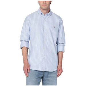 Polo Ralph Lauren, Heren, Overhemden, Blauw, Maat: XL Katoen,