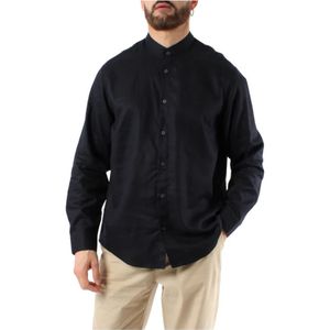 Armani Exchange, Heren, Overhemden, Blauw, Maat: XL Katoen,